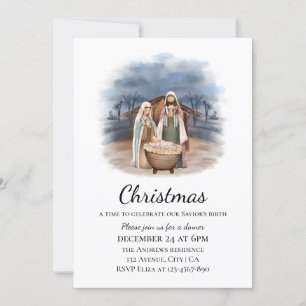 Natividad - Tarjeta de invitación para Navidades
