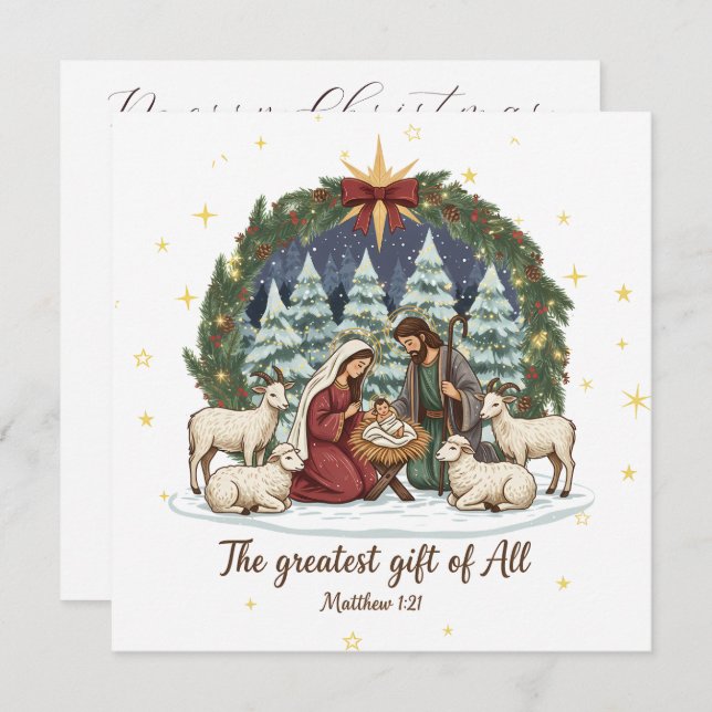 Nativity Christmas Card  (Anverso / Reverso)