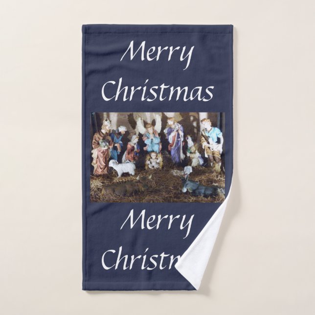 Nativity Merry Christmas Bath Set (Toalla de mano)