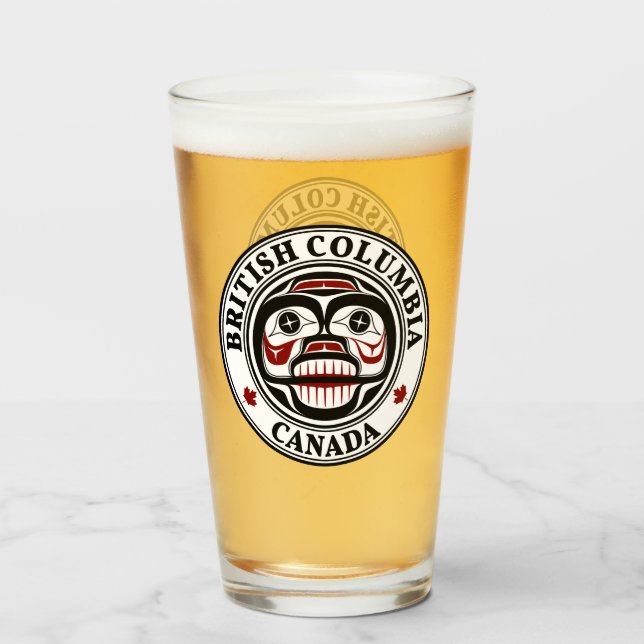 Nativo Americano Rojo Negro Haida Arte llorando Cr (Anverso (lleno))