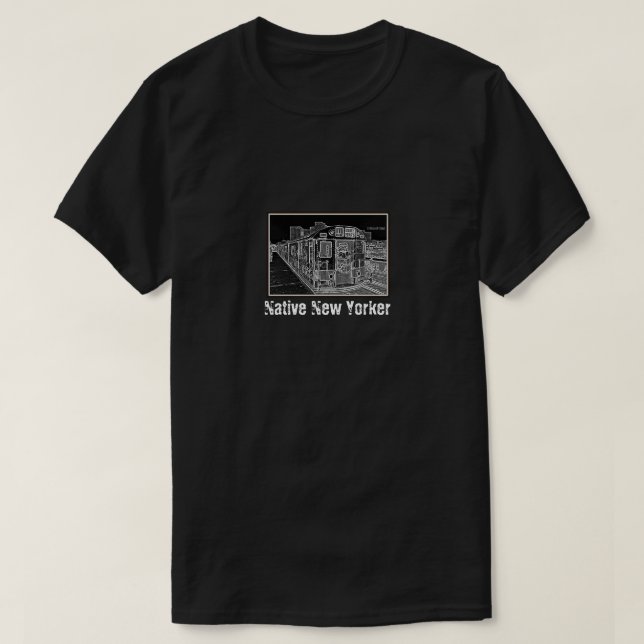 Nativo New Yorker (edición del metro) Una camiseta (Diseño del anverso)