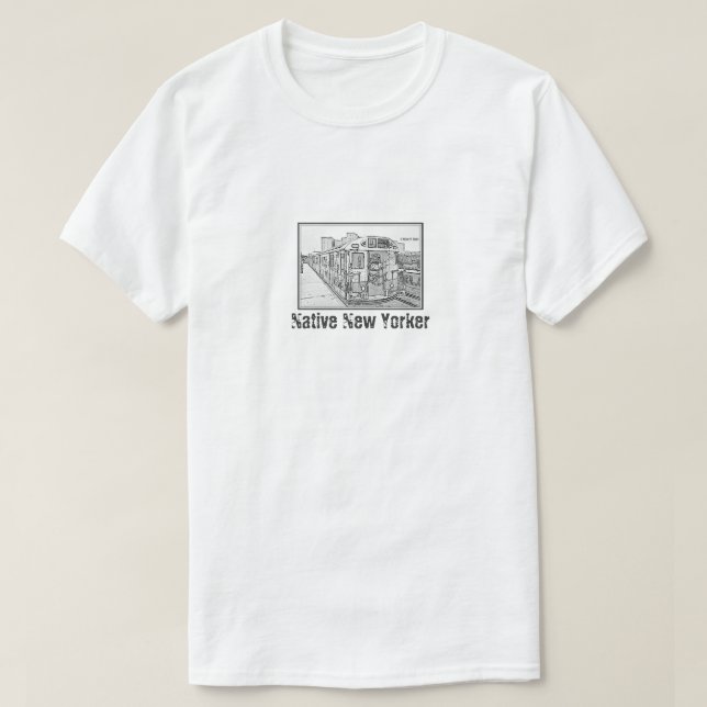 Nativo New Yorker (edición del metro) Una camiseta (Diseño del anverso)