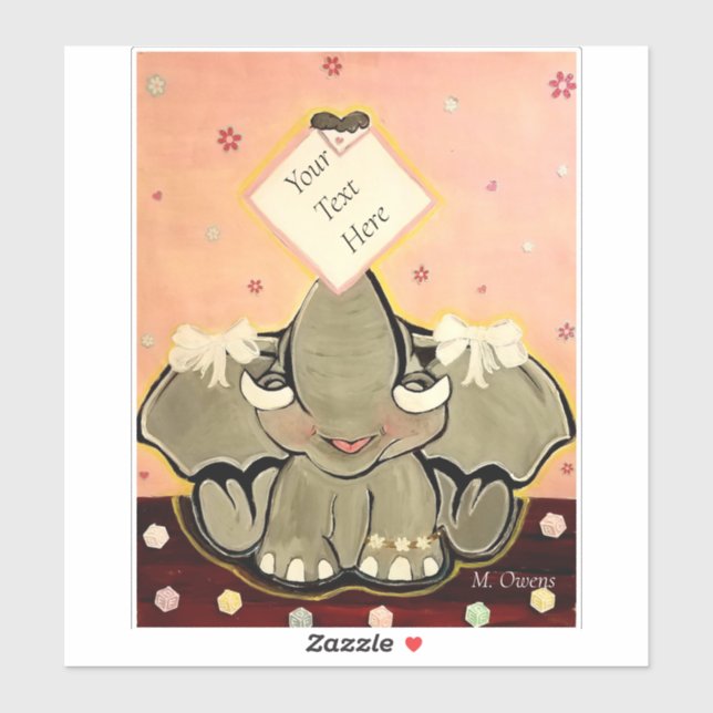 Natosha, los Pegatinas del concurso de elefante de (Hoja)