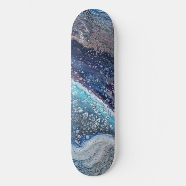 Natural Attraction 2 Blue Geode Skateboard Deck (Anverso)
