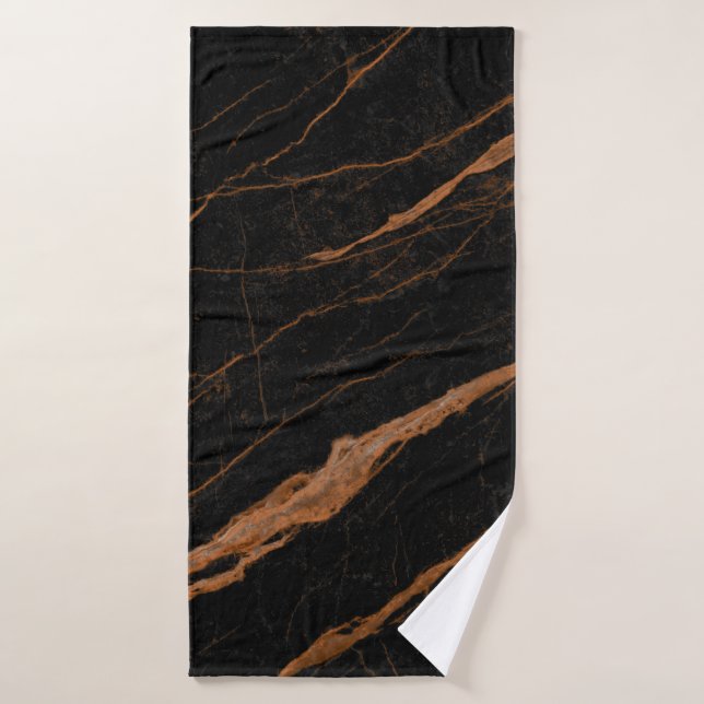 natural black emperador marble texture background  (Toalla de baño)