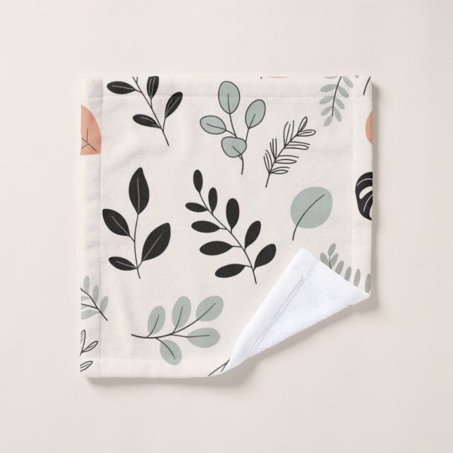 Natural Ease – Fine-Line Leaf Art Towel (Toallita)