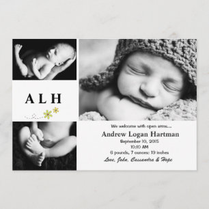 Natural - invitación del nacimiento de la foto