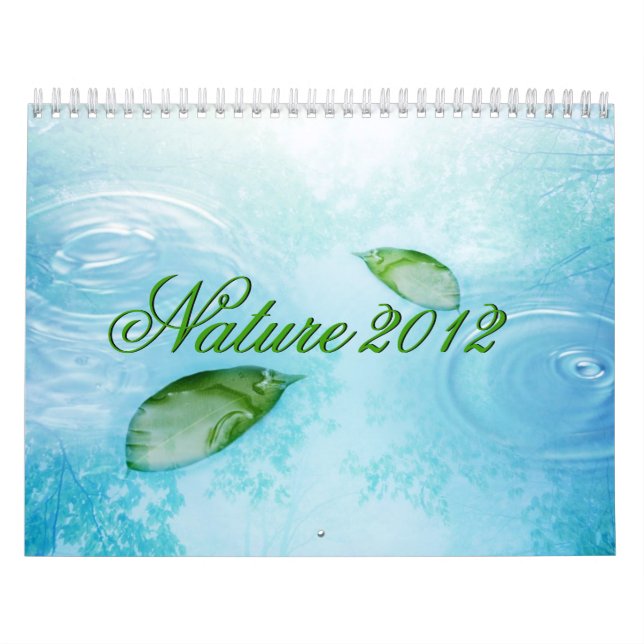 Naturaleza, cielo hídrico y hojas Calendario 2012 (Tapa)
