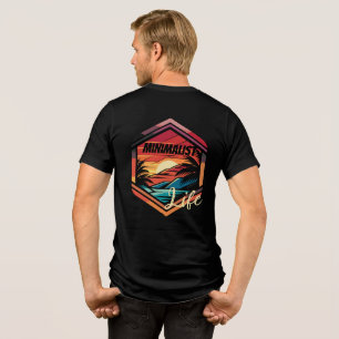 Naturaleza de camisetas negras palmas al sol Vida 