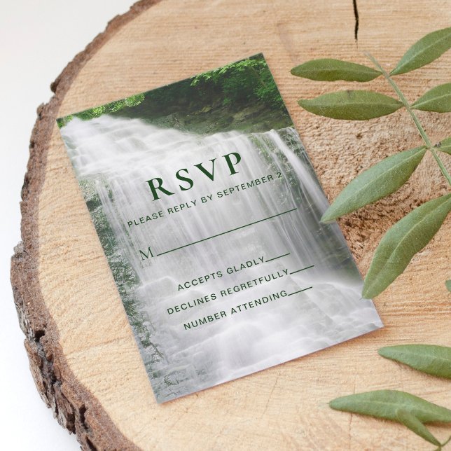 Naturaleza de cascada Boda al aire libre RSVP (Subido por el creador)