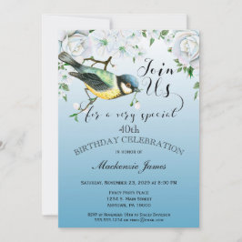 Naturaleza de los pájaros Invitación a fiesta de c