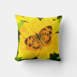 Naturaleza de mariposa Cojín decorativo de poli am