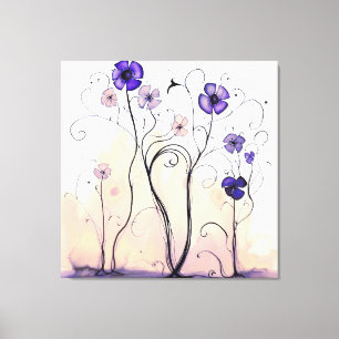 Naturaleza de Purple Meadow Flor silvestre arte fl