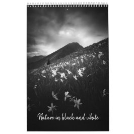 Naturaleza del calendario fotográfico v1 en blanco