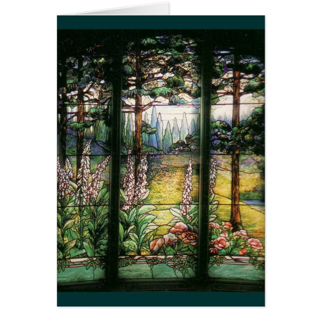 Naturaleza del vitral de Nouveau Tiffany del arte (Frente)