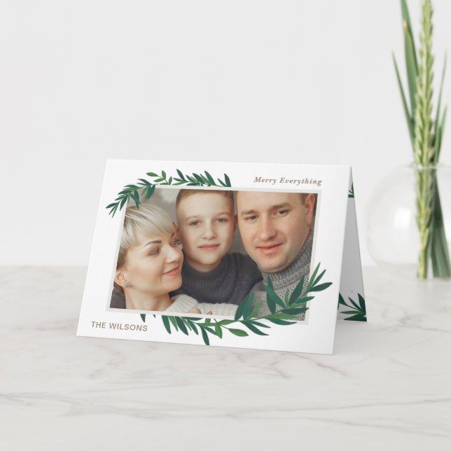 Naturaleza Deseos Botánicos Tarjeta de vacaciones  (Anverso)