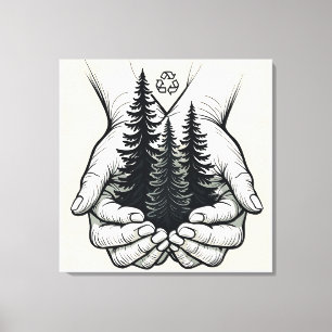 Naturaleza en manos seguras: Muro de arte forestal