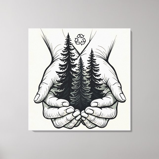 Naturaleza en manos seguras: Muro de arte forestal (Anverso)