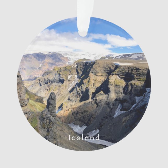 Naturaleza islandesa - adorno cerámico (Anverso)