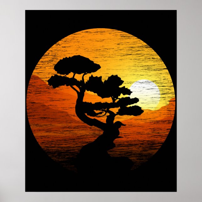 Naturaleza japonesa del arte del atardecer Japón B (Frente)