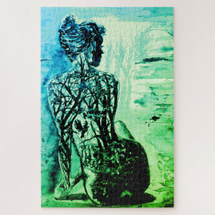 Naturaleza Lady Jigsaw Rompecabezas Pintura de art