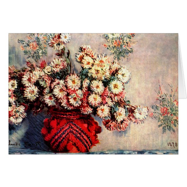 Naturaleza muerta con crisantemos de Claude Monet (Anverso (Horizontal))