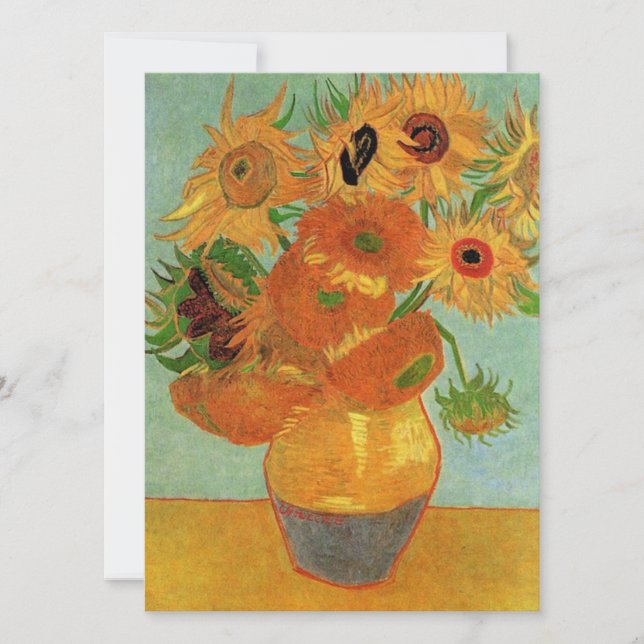 Naturaleza muerta - Jarrón con doce Girasoles, van (Anverso)
