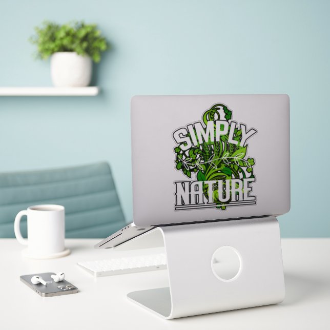 Naturaleza simple Pegatina de vinilo (Ordenado portátil  en el escritorio)