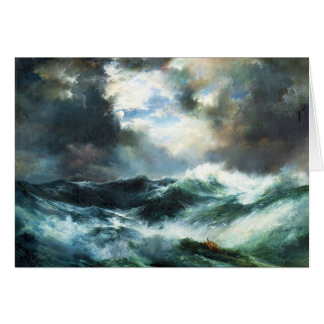 Naufragio iluminado por la luna en el mar (Anverso (Horizontal))