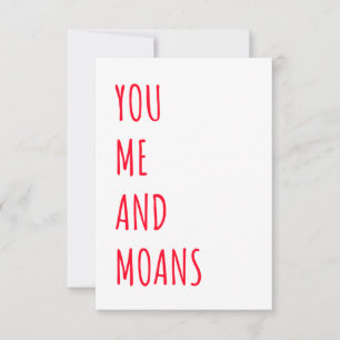 Naughty Funny Día de San Valentín y tarjeta de cum