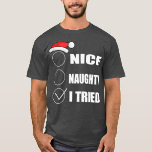 Naughty intenté una camiseta graciosa de los Navid