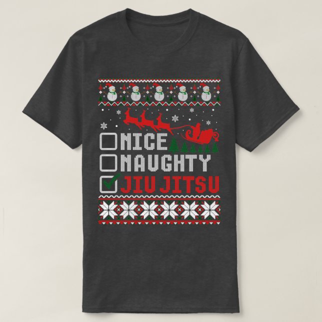 Naughty Jiu Jitsu Navidades feos Sweater (Diseño del anverso)
