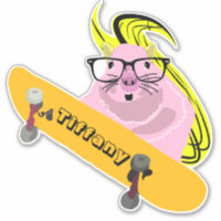 Naughty Squirrel #147 Pegatina de Skateboarding
