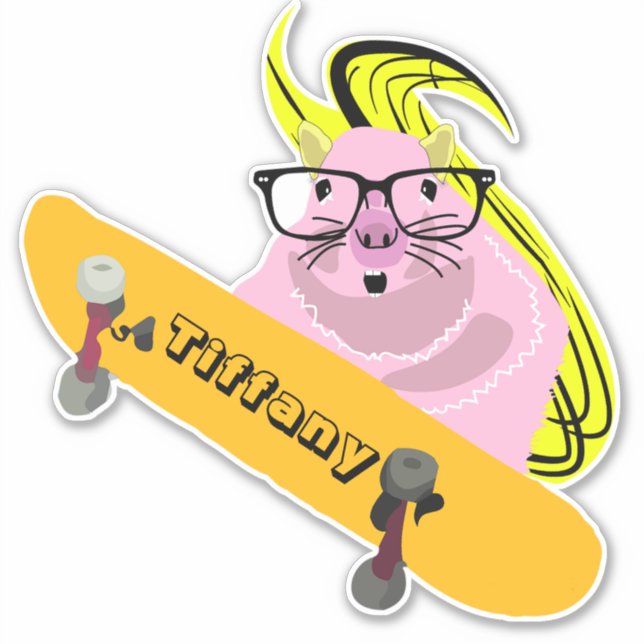 Naughty Squirrel #147 Pegatina de Skateboarding (Anverso)