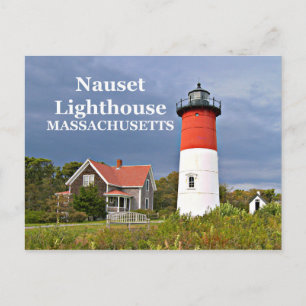 Nauset Light, Cape Cod, postal de Massachusetts
