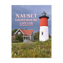 Nauset Light, Cape Cod, postal de Massachusetts