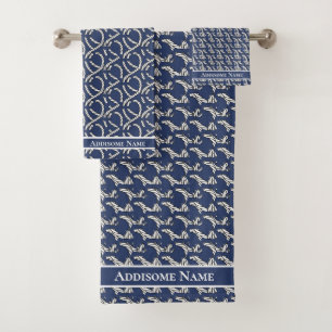 Nauta Nombre de familia Navy Anclaje azul Blanco