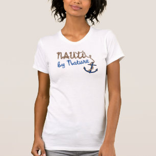 Nauti por la camiseta náutica del barco de la