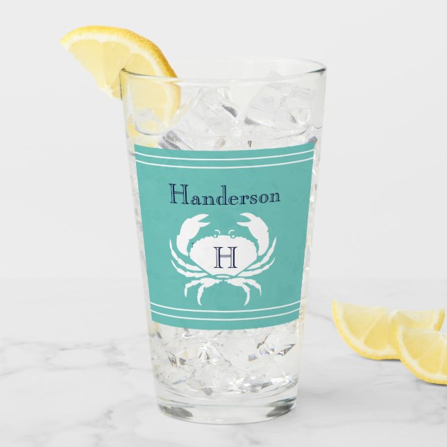 Náutica de cangrejo blanco azul de la Marina Verde (Anverso (hielo))