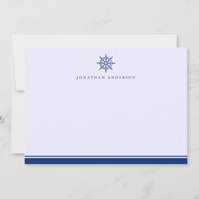 Náutica De La Marina Con El Tema De La Tarjeta De  (Anverso)