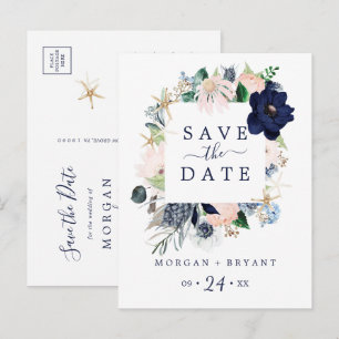 Náutica moderna   Floral Guardar la tarjeta postal