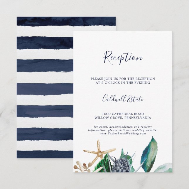 Náutica moderna | Recepción de bodas verdes (Anverso / Reverso)