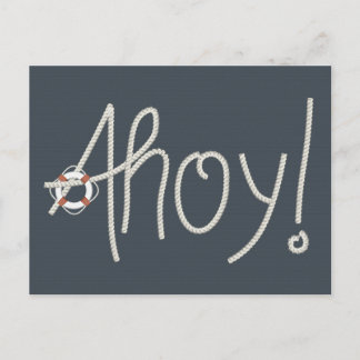 Nautical Ahoy Rope Mensajes de texto y postales de