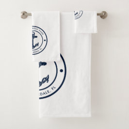 Nautical Anchor Bote Name Navy Blue Boating Person