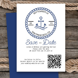 Nautical Anchor Código QR Boda Guardar La Tarjeta 