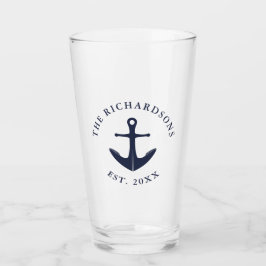 Nautical Anchor Nombre de familia Año Marina Azul