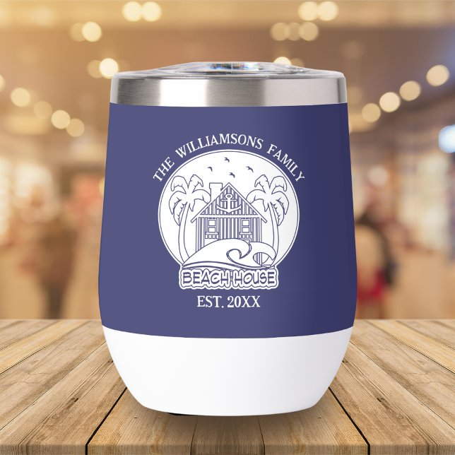 Nautical Beach House Blue White Anchage Nombre de  (Subido por el creador)