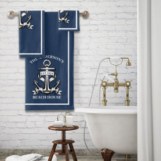 Nautical Beach House Nombre Familia Est Barco Ancl