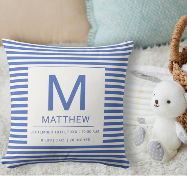 Nautical Birth Stats (Nautical Birth Stats) Cojín  (Subido por el creador)