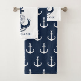 Nautical Blue Anchor Bote Name